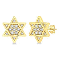 Star Of David Petite Diamond Fashion Earrings