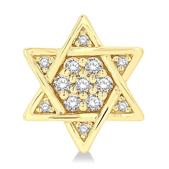 Star Of David Petite Diamond Fashion Earrings
