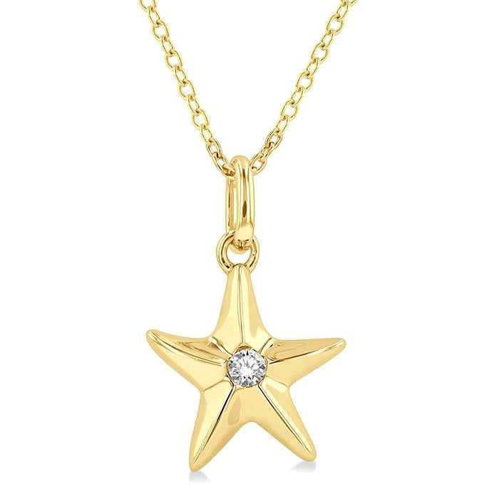 Bellona Kaia Starfish Petite Diamond Fashion Pendant