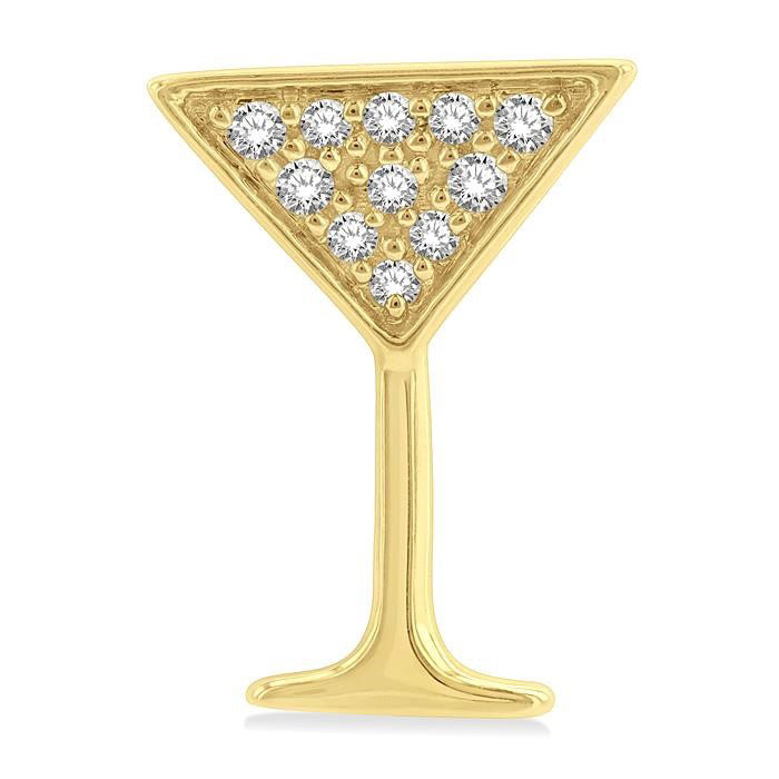 Martini Glass Petite Diamond Fashion Earrings