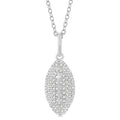 1/4 Ctw Petite Football Round Cut Diamond Fashion Pendant With Chain in 10K White Gold
