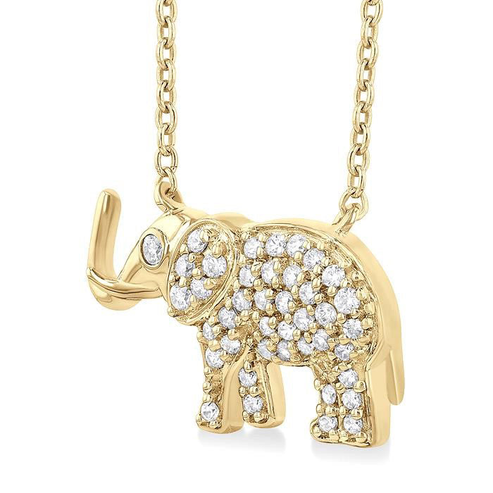 Evergreen Aurora Elephant Petite Diamond Fashion Pendant