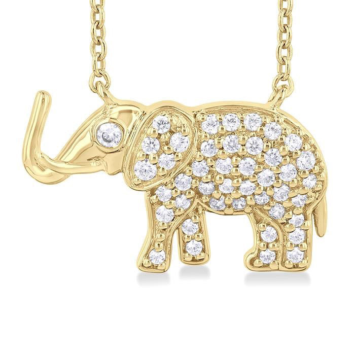 Evergreen Aurora Elephant Petite Diamond Fashion Pendant