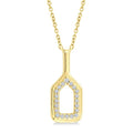 1/10 Ctw Round Cut Diamond Petite Pickleball Fashion Pendant With Chain in 10K Yellow Gold