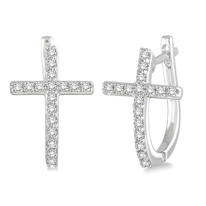 Cross Diamond Earrings