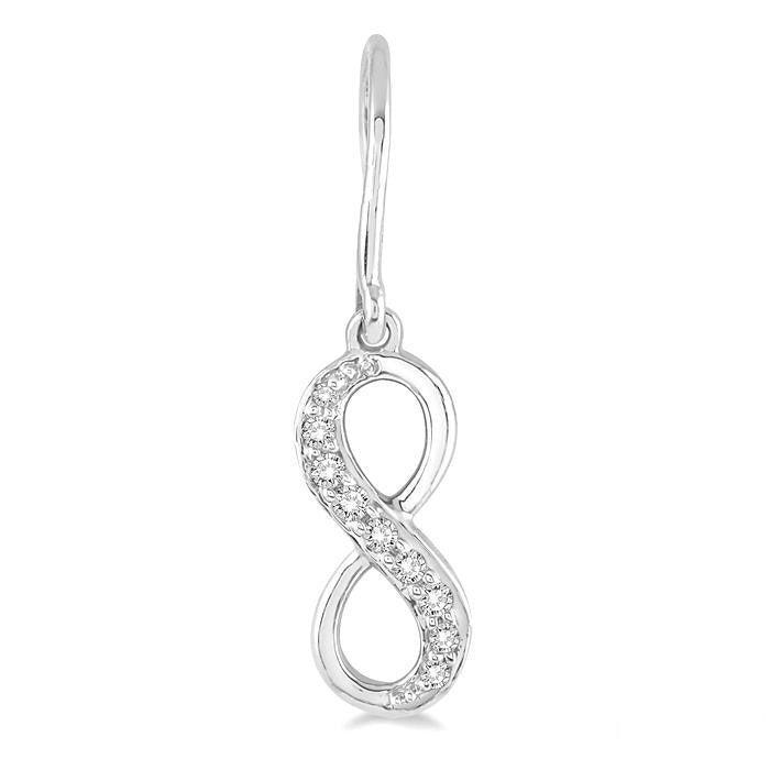 Infinity Shape Diamond Earrings