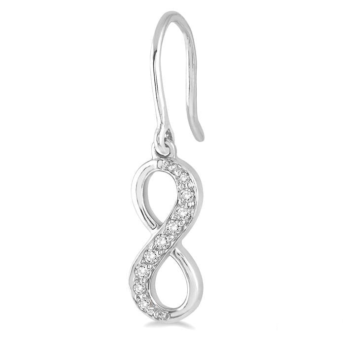 Infinity Shape Diamond Earrings