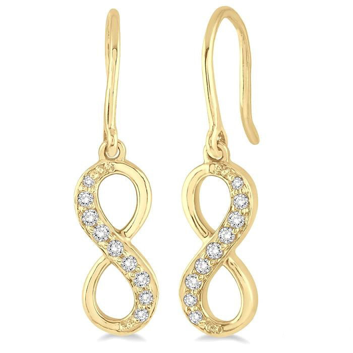 Infinity Shape Diamond Earrings