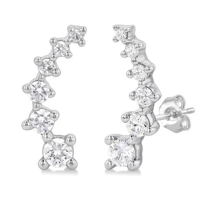 Diamond Fashion Ear Climbers