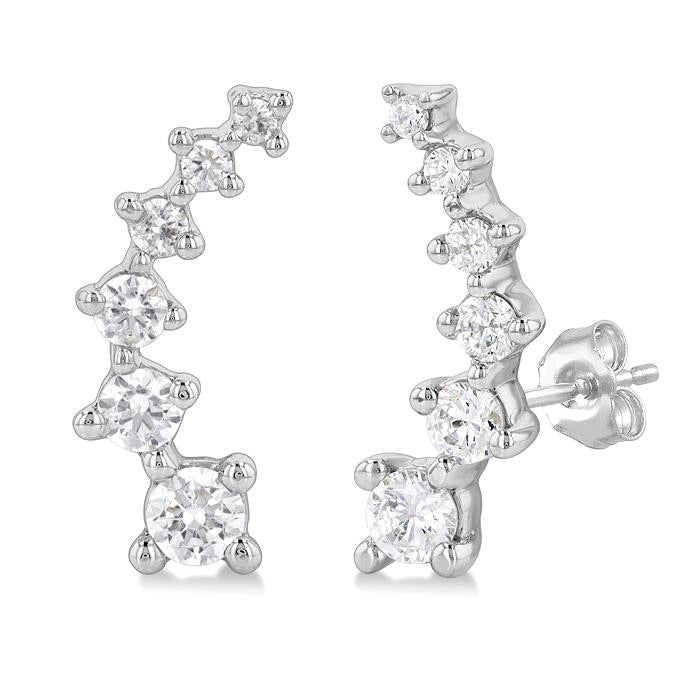 Diamond Fashion Ear Climbers