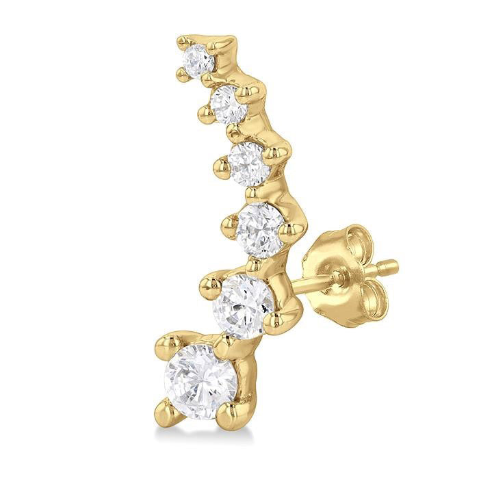 Diamond Fashion Ear Climbers