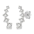 1/10 Ctw Round Cut Diamond Petite Fashion Climbers in 10K White Gold