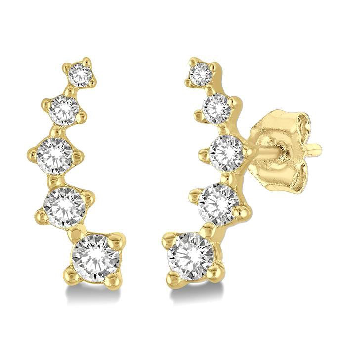 Petite Diamond Fashion Ear Climbers