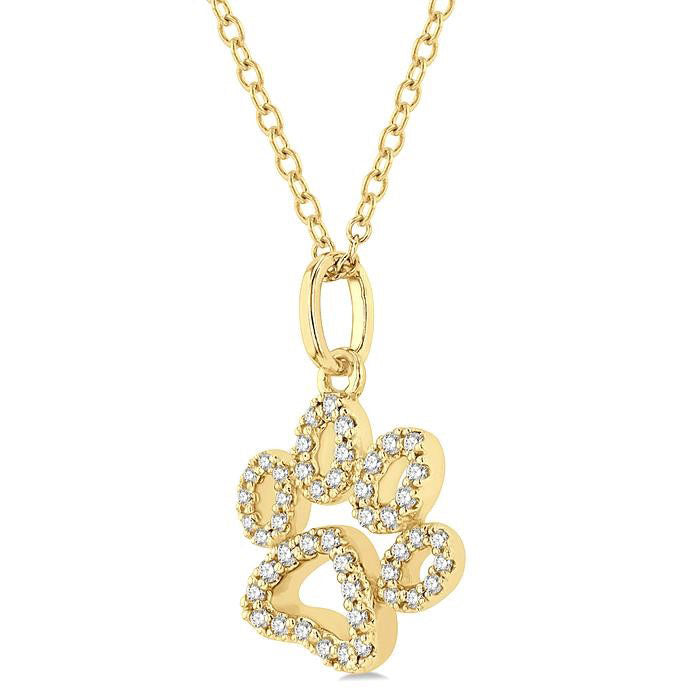 Juniper Maia Dog Paw Petite Diamond Fashion Pendant