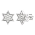 Star Of David Petite Diamond Fashion Earrings