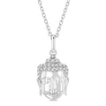 1/10 Ctw Head of Buddha Petite Round Cut Diamond Fashion Pendant With Chain in 10K White Gold