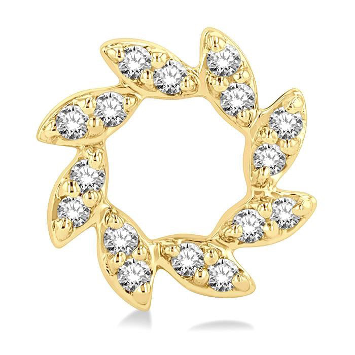Flower Petite Diamond Fashion Earrings