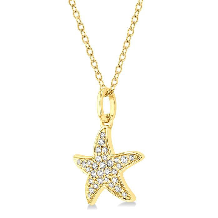 Blossom Artemis Starfish Petite Diamond Fashion Pendant