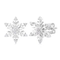 Snow Flake Petite Diamond Fashion Earrings