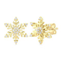 Snow Flake Petite Diamond Fashion Earrings
