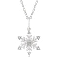 Meadow Frost Snow Flake Petite Diamond Fashion Pendant