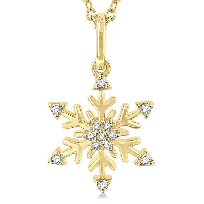Umbria Cyra Snow Flake Petite Diamond Fashion Pendant