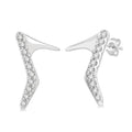 1/20 Ctw Petite High Heel Pumps Round Cut Diamond Fashion Stud Earrings in 10K White Gold