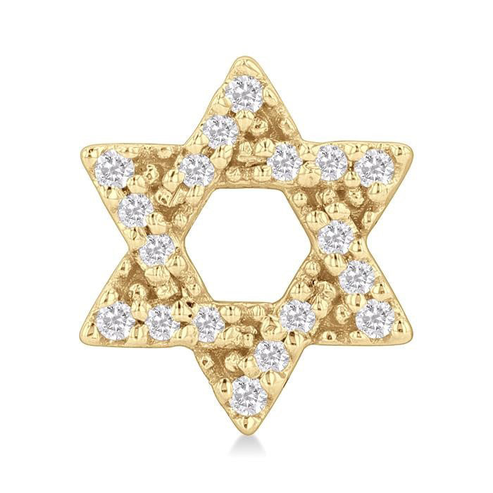 Star Of David Petite Diamond Fashion Earrings