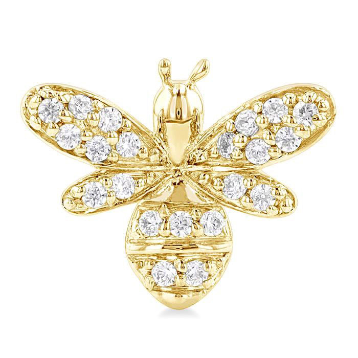 Bumble Bee Petite Diamond Fashion Earrings