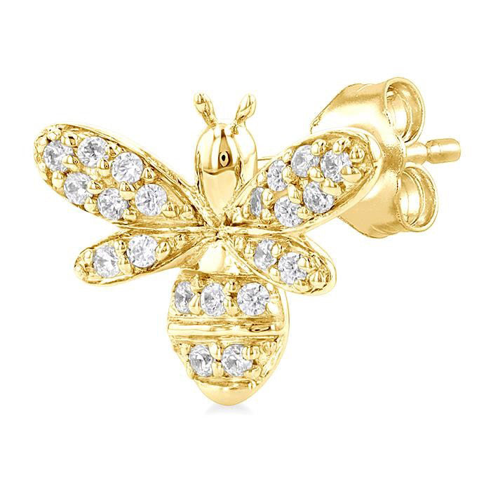 Bumble Bee Petite Diamond Fashion Earrings