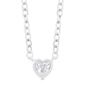 Eclipse Finesse Heart Shape Bezel Set Petite Diamond Fashion Pendant