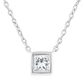 Élan Hera Princess Shape Bezel Set Petite Diamond Fashion Pendant