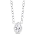 Yew Cascade Pear Shape Bezel Set Petite Diamond Fashion Pendant