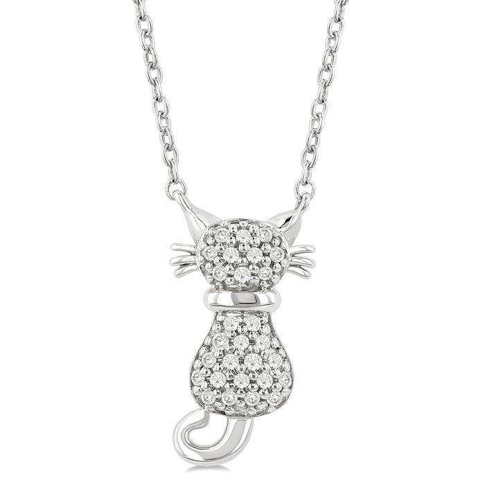 Luna Juno Cat Petite Diamond Fashion Pendant