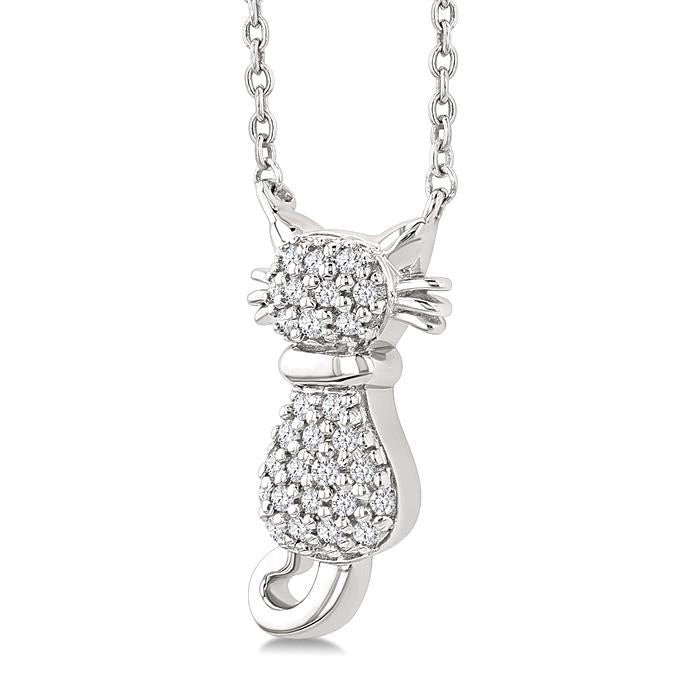 Luna Juno Cat Petite Diamond Fashion Pendant