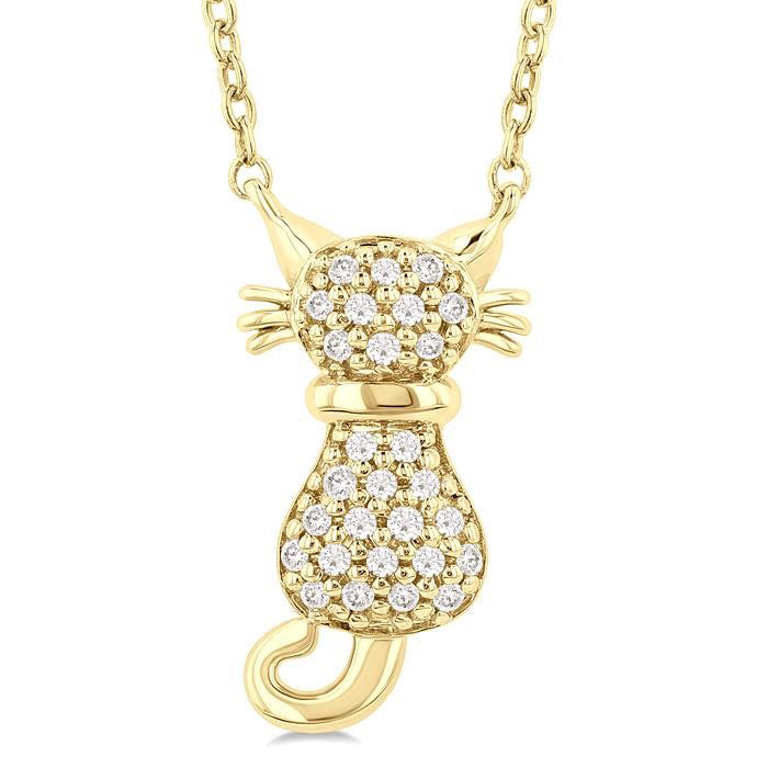 Eclipse Wynn Cat Petite Diamond Fashion Pendant