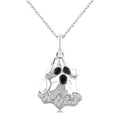 1/20 Ctw Petite Ghost Round Cut Diamond Pendant With Chain in 10K White Gold