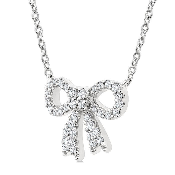 Tansy Waverly Bow Petite Diamond Fashion Pendant