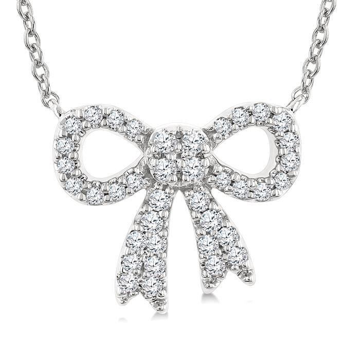 Tansy Waverly Bow Petite Diamond Fashion Pendant