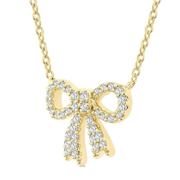 Zaira Étoile Bow Petite Diamond Fashion Pendant