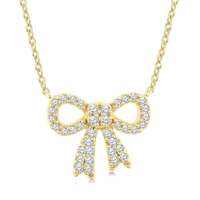 Zaira Étoile Bow Petite Diamond Fashion Pendant