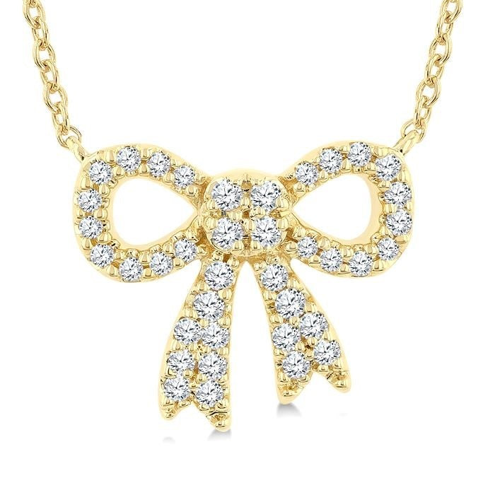 Zaira Étoile Bow Petite Diamond Fashion Pendant