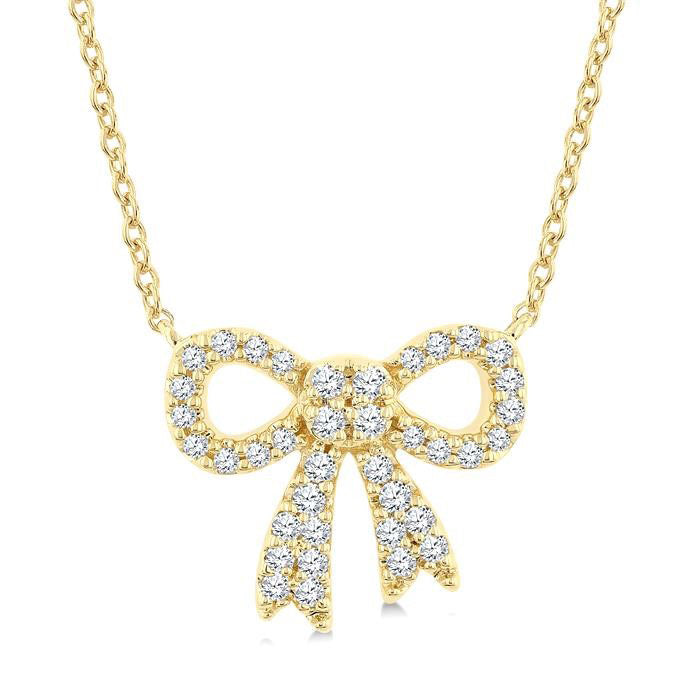 Zaira Étoile Bow Petite Diamond Fashion Pendant