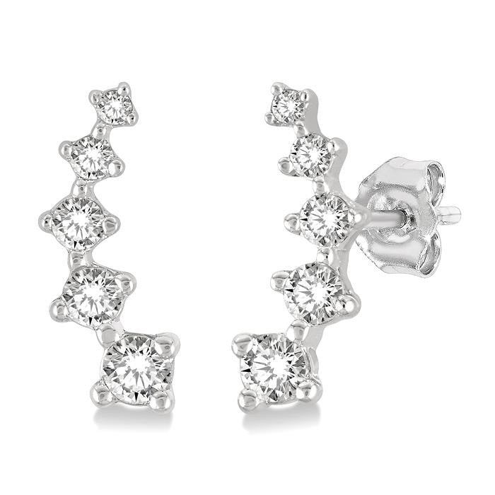 Petite Diamond Fashion Ear Climbers