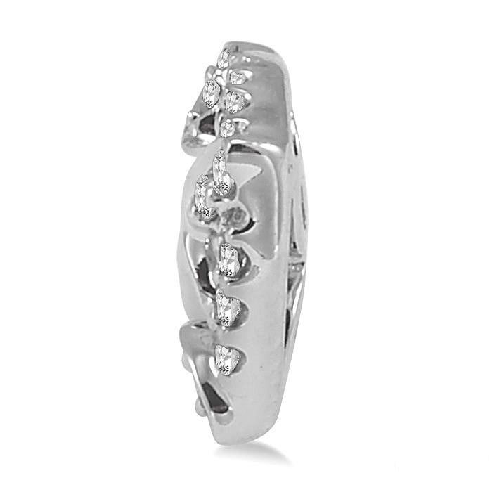 PhoXeLin 14K White Gold Diamond Pave Earrings