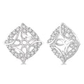 PhoXeLin 14K White Gold Diamond Pave Earrings