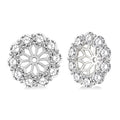 DorZen RaXe 14K White Gold Diamond Statement Earrings