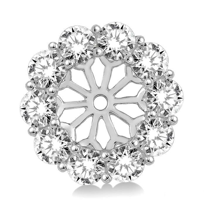 ArLin 14K White Gold Diamond Statement Earrings