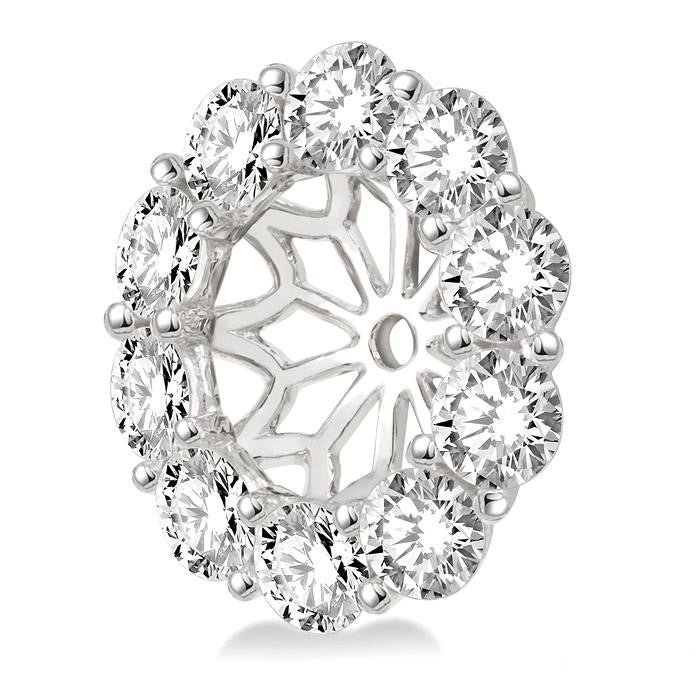 ArLin 14K White Gold Diamond Statement Earrings
