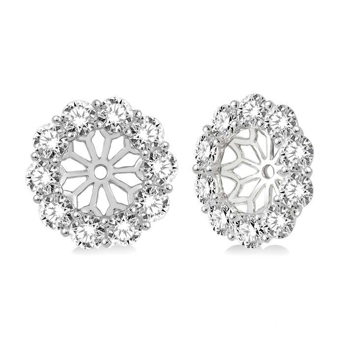 LoLin MirOraCa 14K White Gold Diamond Statement Earrings